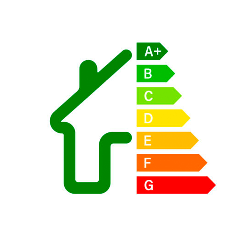 Icono de ahorro energético en hogar